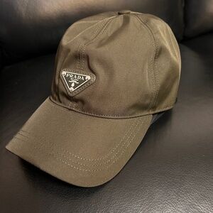 NEW PRADA GREEN RE-NYLON BASEBALL CAP UNISEX ONE SIZE